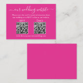 Minimalistische RSVP-Daten für 2 QR-Hochzeiten - H Begleitkarte (Vorne/Hinten)