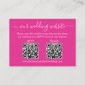 Minimalistische RSVP-Daten für 2 QR-Hochzeiten - H Begleitkarte (Vorderseite)