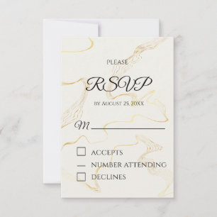 Minimalistische RSVP-Karte   Elegante Hochzeit RSVP Karte