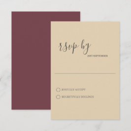 Minimalistische RSVP-Karte für den Klassischen Fal RSVP Karte