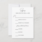 Minimalistische RSVP-Karte für die Hochzeit im Tal RSVP Karte (Vorderseite)