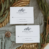 Minimalistische RSVP-Karte für die Hochzeit von Gr Begleitkarte