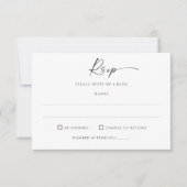 Minimalistische RSVP-Karte für Hochzeiten RSVP Karte (Vorderseite)