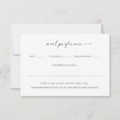 Minimalistische RSVP-Karte für Hochzeiten RSVP Karte (Rückseite)
