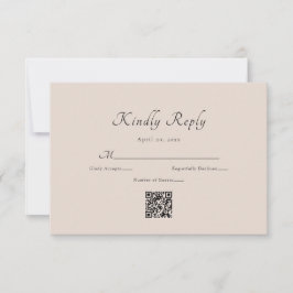 Minimalistische RSVP-Karte für stilvolle Hochzeit RSVP Karte