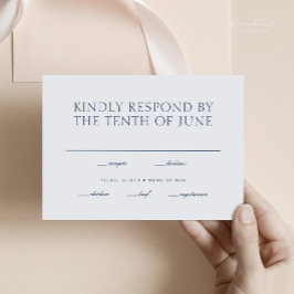 Minimalistische RSVP-Karte mit Essensauswahl RSVP Karte