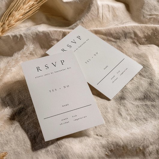 Minimalistische RSVP-Karte mit Wahlmöglichkeit RSVP Karte