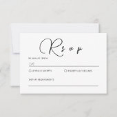 Minimalistische RSVP-Karte Mitteilungskarte (Vorderseite)