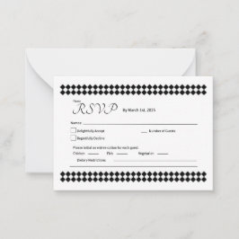 Minimalistische RSVP-Karte Mitteilungskarte