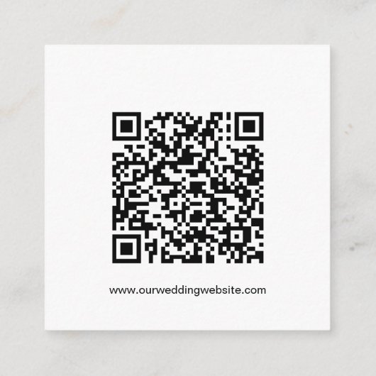 Minimalistische RSVP-Karte, QR-Code einfügen Begleitkarte (Rückseite)