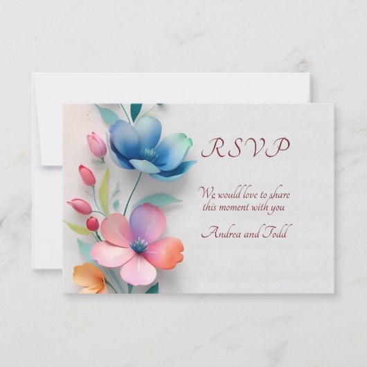 Minimalistische RSVP-Karte RSVP Karte (Vorderseite)