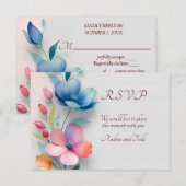 Minimalistische RSVP-Karte RSVP Karte (Vorne/Hinten)