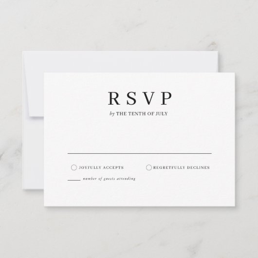 Minimalistische RSVP-Karte RSVP Karte (Vorderseite)