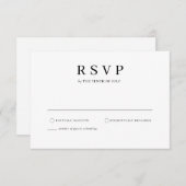 Minimalistische RSVP-Karte RSVP Karte (Vorne/Hinten)