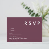 Minimalistische RSVP-Karten für Hochzeiten Einladung (Stehend Vorderseite)