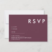 Minimalistische RSVP-Karten für Hochzeiten