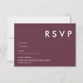Minimalistische RSVP-Karten für Hochzeiten Einladung