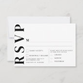 Minimalistische RSVP-Karten für Hochzeiten Einladung (Vorderseite)