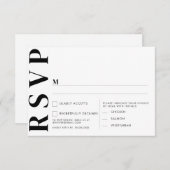 Minimalistische RSVP-Karten für Hochzeiten Einladung (Vorne/Hinten)