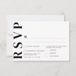 Minimalistische RSVP-Karten für Hochzeiten Einladung