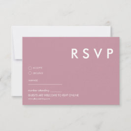 Minimalistische RSVP-Karten für Hochzeiten Einladung