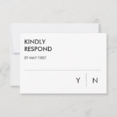 Minimalistische RSVP-Karten für Hochzeiten Einladung (Vorderseite)