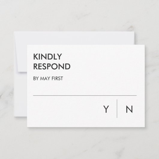 Minimalistische RSVP-Karten für Hochzeiten Einladung (Vorderseite)