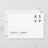 Minimalistische RSVP-Karten für Hochzeiten Einladung (Rückseite)