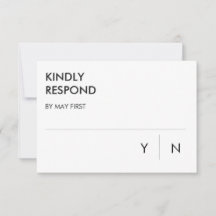 Minimalistische RSVP-Karten für Hochzeiten
