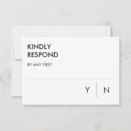 Minimalistische RSVP-Karten für Hochzeiten Einladung