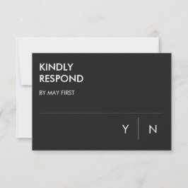 Minimalistische RSVP-Karten für Hochzeiten Einladung