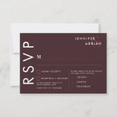 Minimalistische RSVP-Karten für Hochzeiten Einladung (Vorderseite)