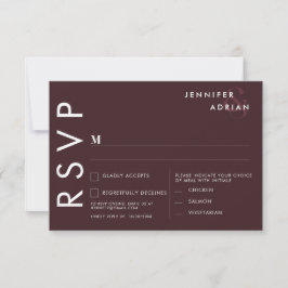 Minimalistische RSVP-Karten für Hochzeiten Einladung