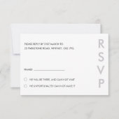Minimalistische RSVP-Karten für Hochzeiten Einladung (Vorderseite)