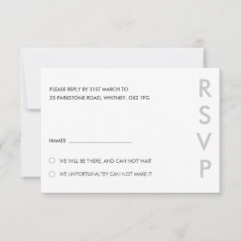 Minimalistische RSVP-Karten für Hochzeiten Einladung