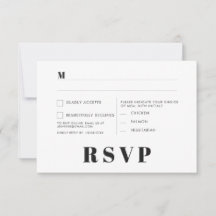 Minimalistische RSVP-Karten für Hochzeiten