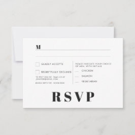 Minimalistische RSVP-Karten für Hochzeiten Einladung
