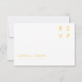 Minimalistische RSVP-Karten für Hochzeiten Einladung