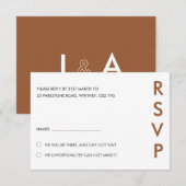 Minimalistische RSVP-Karten für Hochzeiten Einladung (Vorne/Hinten)