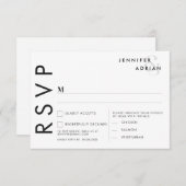 Minimalistische RSVP-Karten für Hochzeiten Einladung (Vorne/Hinten)