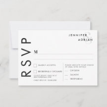 Minimalistische RSVP-Karten für Hochzeiten