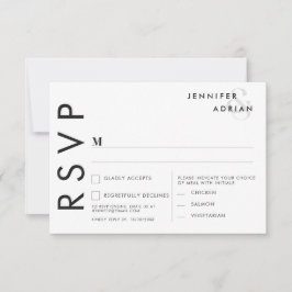 Minimalistische RSVP-Karten für Hochzeiten Einladung