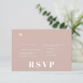 Minimalistische RSVP-Karten für Hochzeiten Einladung (Stehend Vorderseite)