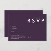 Minimalistische RSVP-Karten für Hochzeiten Einladung (Vorne/Hinten)
