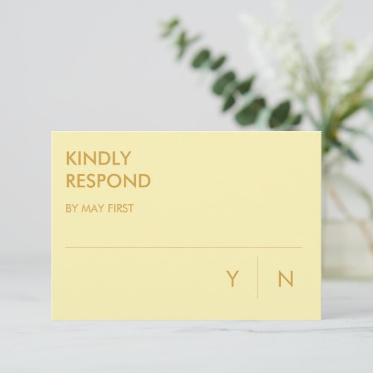 Minimalistische RSVP-Karten für Hochzeiten Einladung (Stehend Vorderseite)