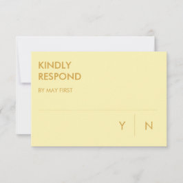 Minimalistische RSVP-Karten für Hochzeiten Einladung