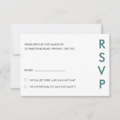 Minimalistische RSVP-Karten für Hochzeiten Einladung (Vorderseite)