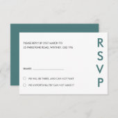 Minimalistische RSVP-Karten für Hochzeiten Einladung (Vorne/Hinten)