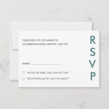 Minimalistische RSVP-Karten für Hochzeiten