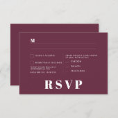 Minimalistische RSVP-Karten für Hochzeiten Einladung (Vorne/Hinten)